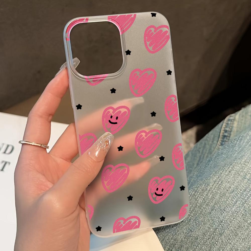 Чехлы для мобильных телефонов iPhone 11 13 15 Pro Max 12 14 Pro Max Чехол для iPhone 16 15 Plus 13 Pro 12 Матовая текстура с рисунком в виде мультяшных цветов