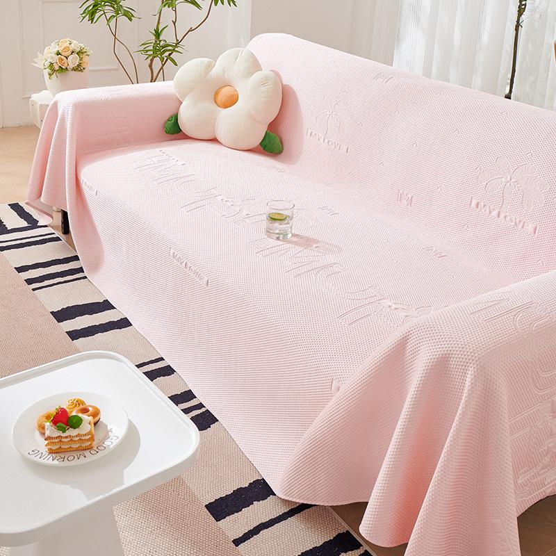 Летнее прохладное диванное полотенце однотонное простое диванное покрывало ткань универсальное нескользящее всеохватывающее искусственная кожа