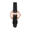 Emporio Armani Женские кварцевые часы Rosa Серебристые (пав хрусталь) Циферблат Кожаный ремешок 30 мм AR11492