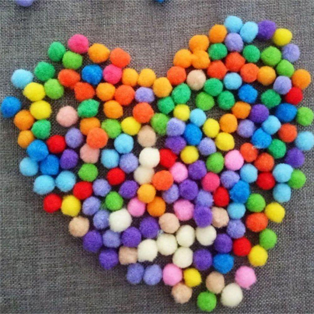 Funny Ecofriendly Plush Craft Pompoms Soft Fluffy Balls Fluffy Poms Decorations DIY Sewing Craft