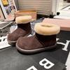 Сноубутсы новые зимние теплые ботинки на толстой подошве Birkenstock короткие ботинки осенние и зимние утолщенные хлопковые ботинки