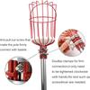 Fruit Picker Portable Anti-stretch Metal Material with Basket and Pole High-altitude Fruit Picker Picking Home Garden Supplies