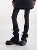Split Socks Slim Knitted Leg Cover Spice Girl Y2K Autumn And Winter Dark Gray Women'S Jk Stacking Socks Thickened Warm With Small