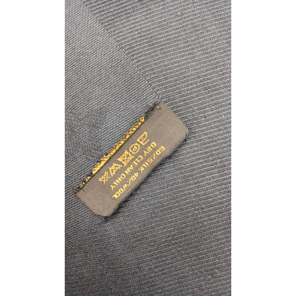 Used LOUIS VUITTON Charcoal Gray Stole with Pulls, Condition C, Monogram Stole