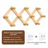 Wood Folding Wall Hanger Adjustable Width Expandable Clothes Hanger  Coat Hanging