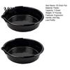 Precise Volume Measurement Pan Engine Oil Drain 7-Quart Black Plastic Change Pan, Waste Catch Basin, Car Tray, Auto Repair Receiver Coolant