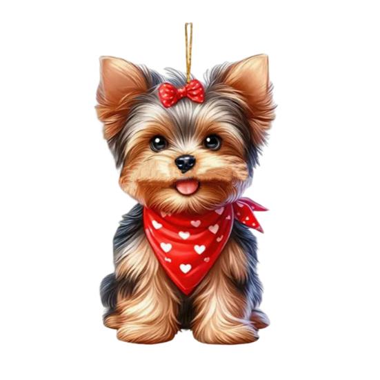 Автомобильная подвеска Акриловая качающаяся собака Легкое автомобильное зеркало Подвесные аксессуары для салона автомобиля Сумка на плечо Школьный ранец