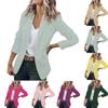 Women's Casual Lapel Open Front  Long Sleeve Work Office Suit Jacket Coat