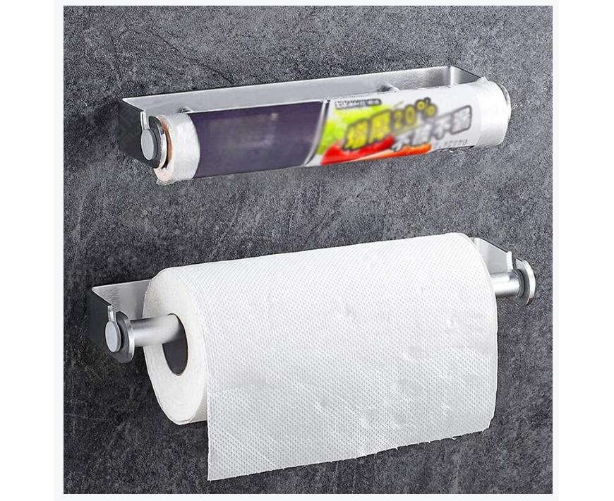 27 cm Silver Stainless Steel Kitchen Paper Towel Holder