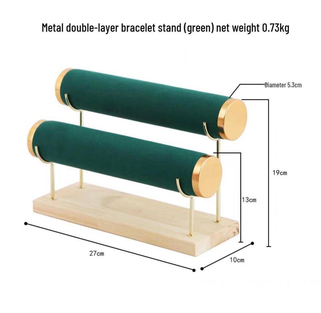Бархатная подставка для ювелирных изделий: Массив дерева, одно/двухъярусный для браслетов и часов