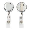 1pc Clip Anti-Lost Clip Metal ID Name Card Lanyards Retractable Key Ring Badge Holder