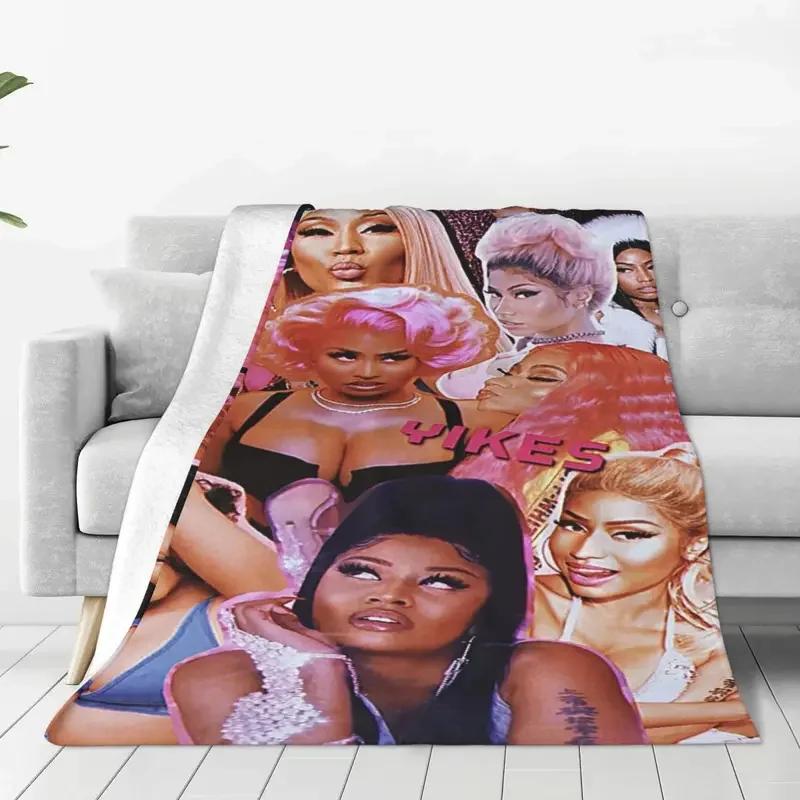 Пледы Nicki Minaj Флисовые Весна/Осень Портативные Супер Теплые Пледы для Кровати Путешествий Покрывала