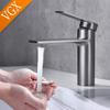 VGX Bathroom Faucets Basin Mixer Sink Faucet Gourmet Washbasin Taps Hot Cold Water Tap Single Hole Tapware Brushed Brass Black