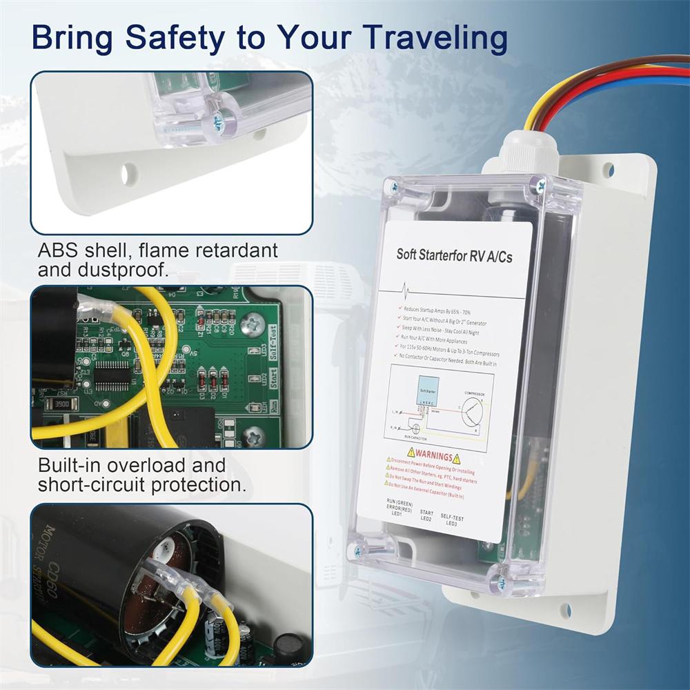Плавный пуск для кондиционера RV Легкий запуск даже с небольшим генератором