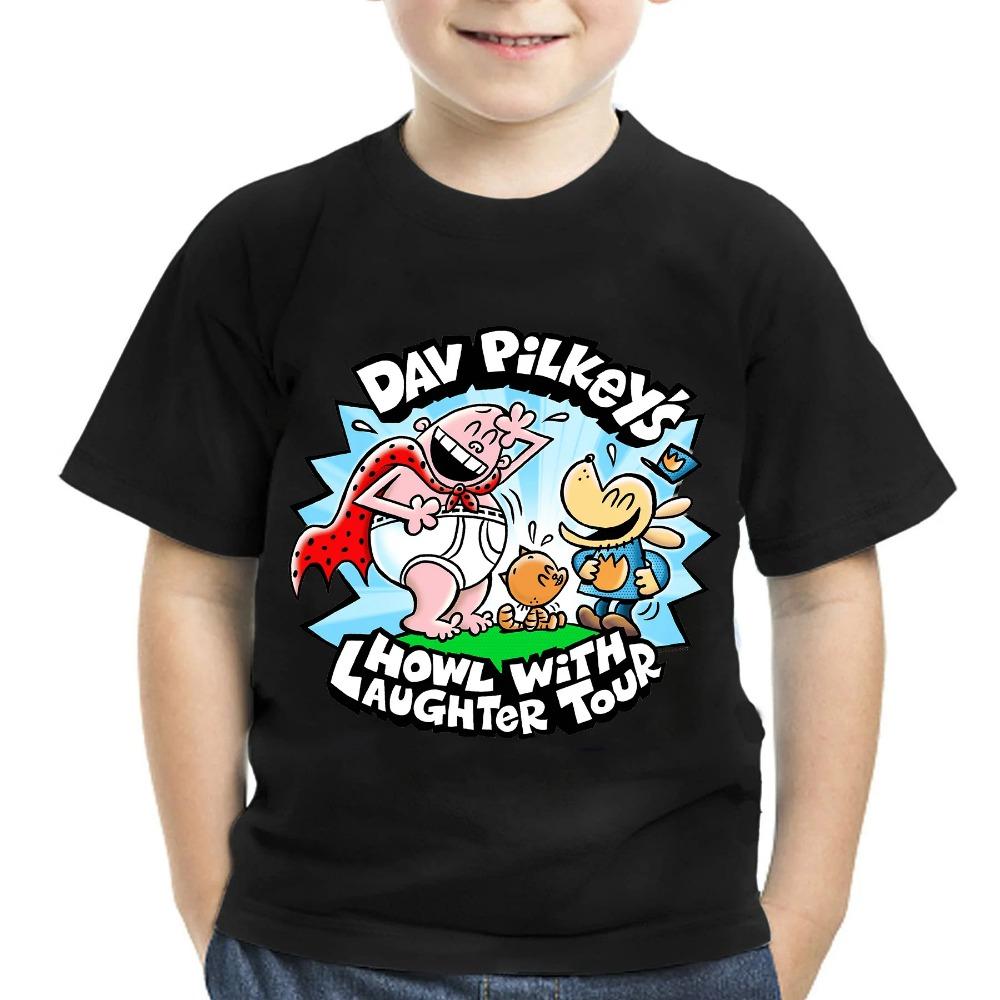 Аниме футболка Собака Человек для Детей Мальчиков Мультфильм Летняя с коротким рукавом Dogman Топы Y2k Малышей Девочек Футболки Camiseta Детская Одежда