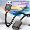 Usb Extension Cable Plug Usb 120W Max Fast Braided Nylon Play Data Transfer Male To Female