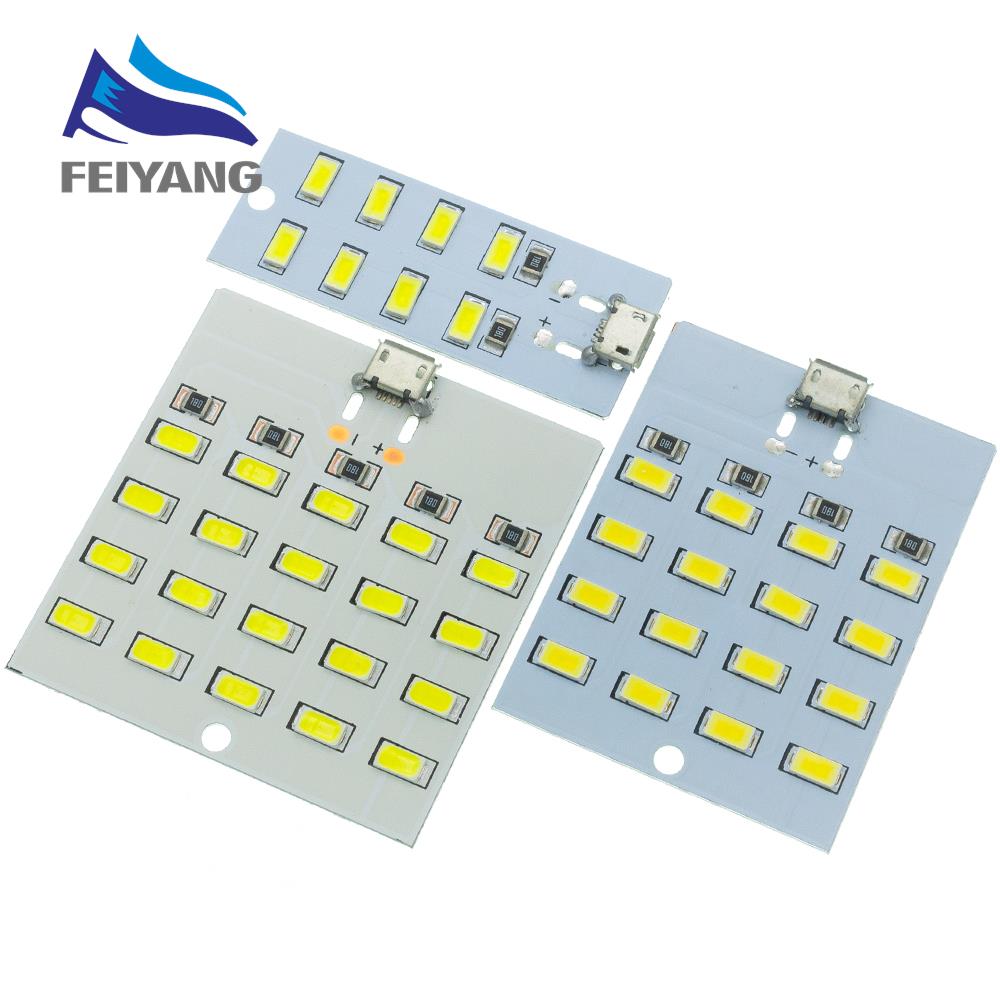 5730 Smd 5 В 430 мА ~ 470 мА Белый Mirco USB 5730 Светодиодная панель освещения USB Мобильный светильник Аварийное освещение Ночник Электронный DIY