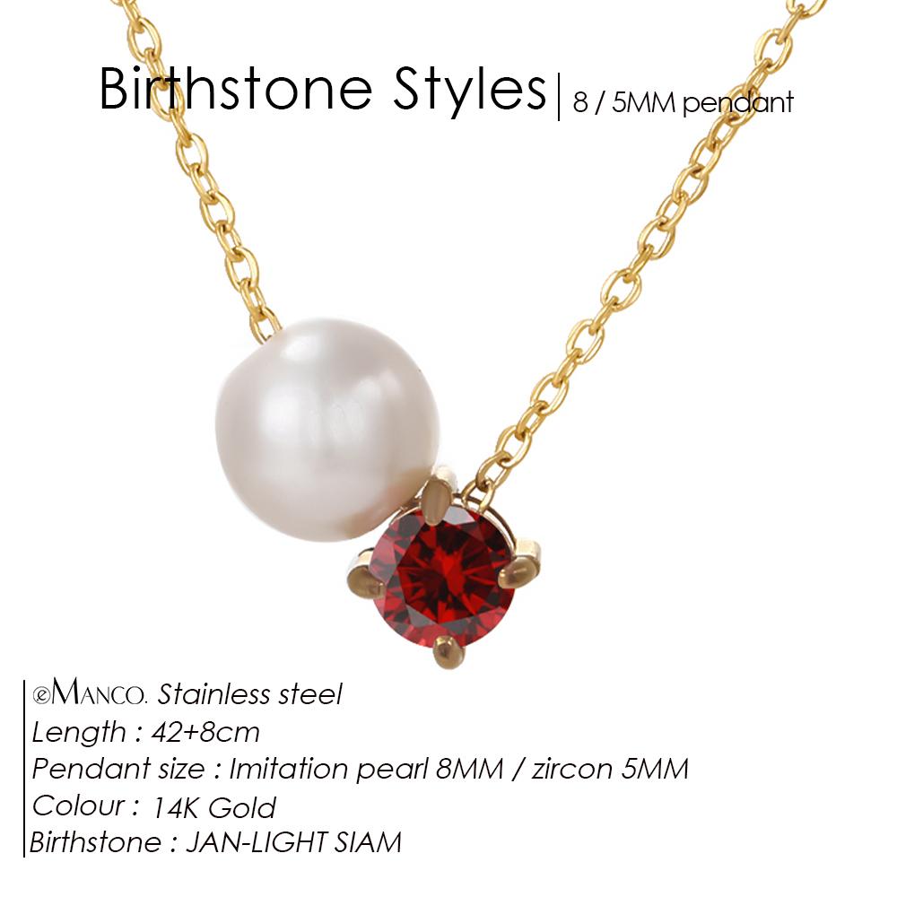 eManco Fashion Imitation Pearls Zircon Pendant Quality Necklace Chic Stainless Steel Fashion Exquisite Jewelry New