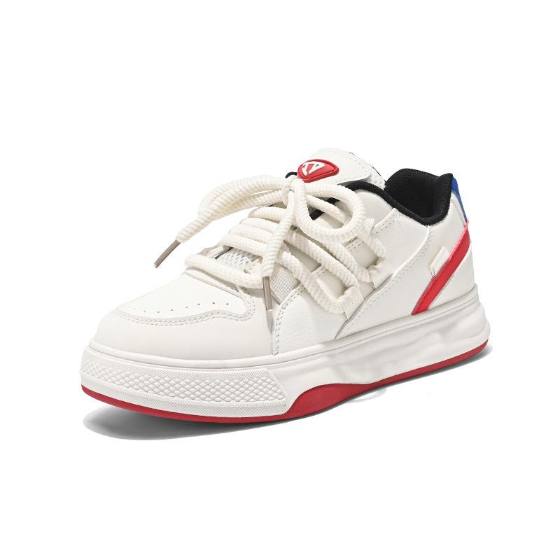 Платформенные белые женские туфли 2025 новая модель с увеличением роста, универсальные повседневные кеды, нишевые, ретро, контрастные, спортивные, папины, трендовые