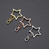 20 шт. Карабин-клип для ключей в форме звезды с пружинным зажимом и цепочкой, подвесная пряжка, открытое соединительное кольцо и металлический поворотный карабин для изготовления ювелирных изделий своими руками