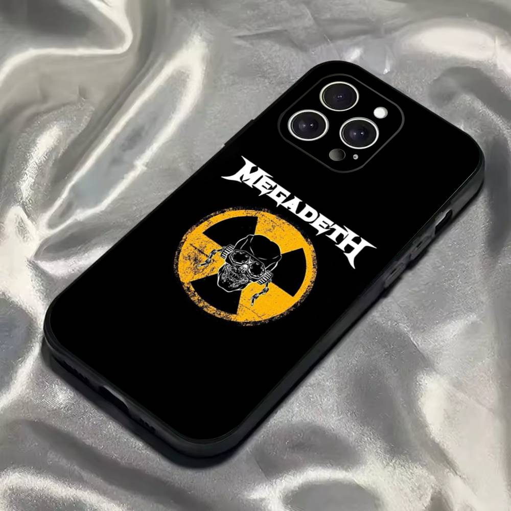 Чехол для телефона M-MegadethS Rust In Peace для iPhone 16,15,14,13,12,11,Pro,Max,Plus,X,XS,SE4,E,Mini, Мягкий черный чехол