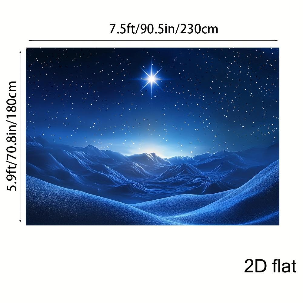 1pc Star Bethlehem Birth Scene Background - Durable polyester religious Wall decoration for Christmas, wedding, and anniversary