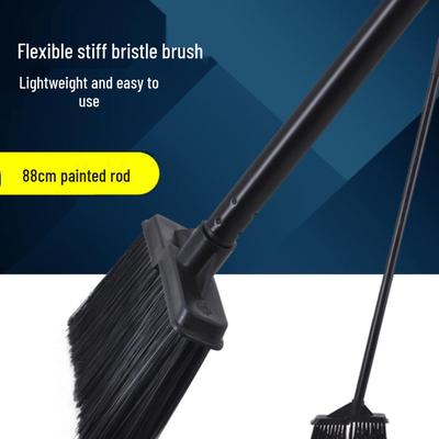 Компактная узкая метла с гибкой шелковой щетиной для использования в помещении и на улице, идеально подходит для уборки двора и дома