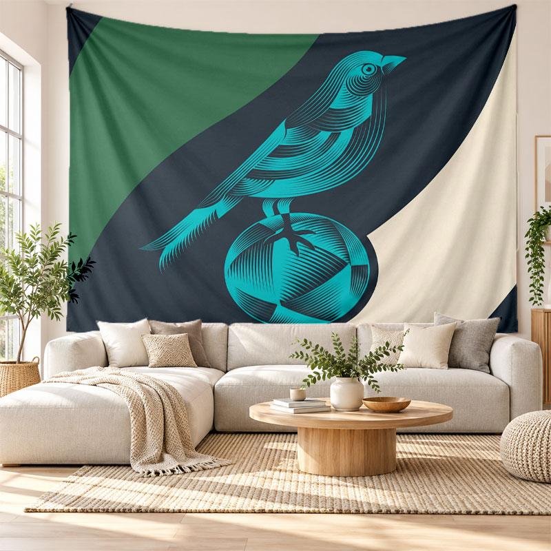 Norwich City Football Wall Tapestry, Soft Fabric Wall Hanging, Decorative Backdrop For Bedroom Home Wall Art