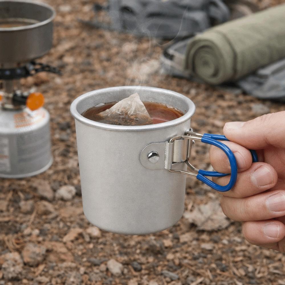 Reusable Aluminum Zinc Zinc Alloy Cup 150 ML Coffee Cup Tea Cup Outdoor Cup  Camping