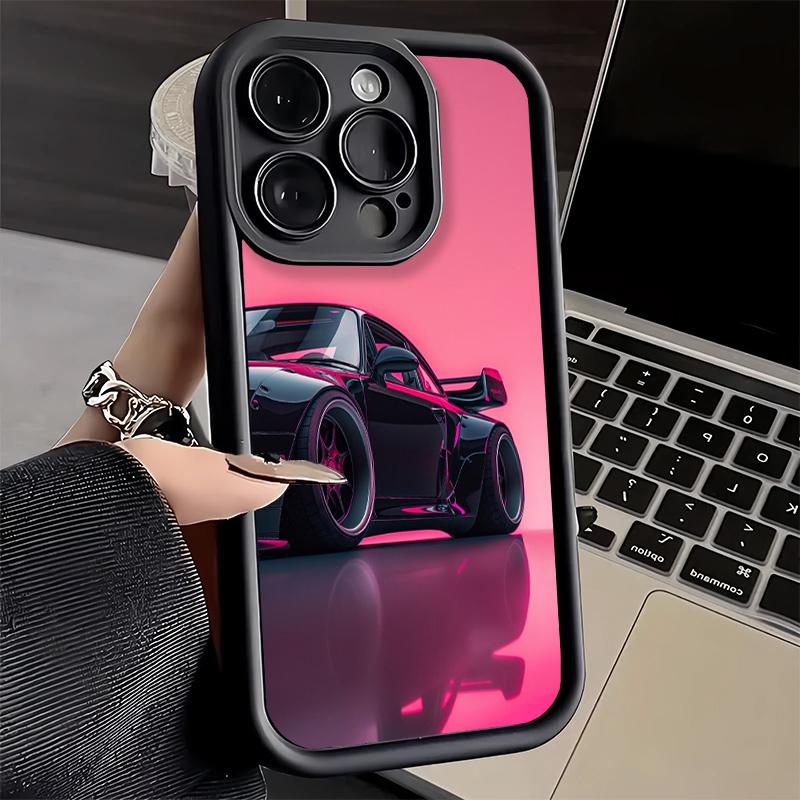 Чехол для телефона iPhone 17 Air 16E 15 16 Pro Max Спортивный автомобиль RWB Крутой чехол 14 Plus 13 12 Mini Мягкий силиконовый Fundas