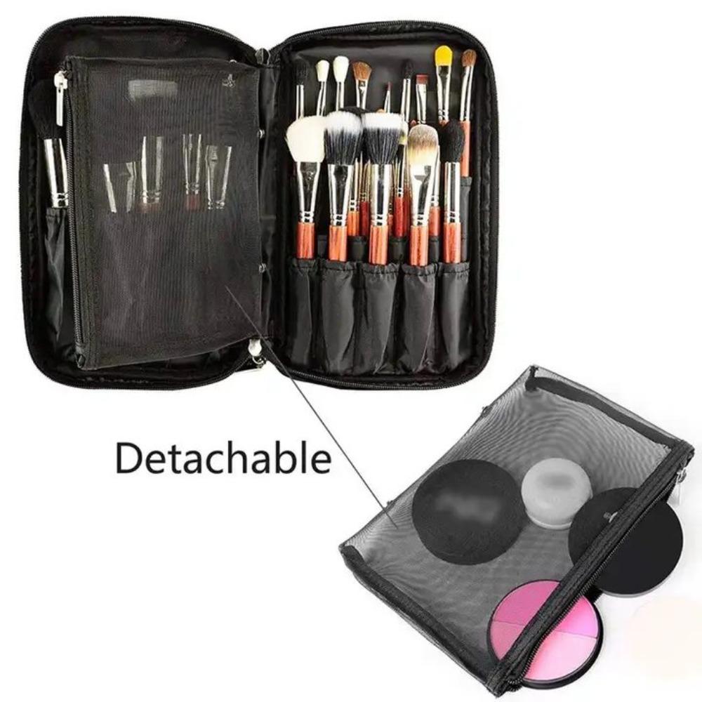 Lightweight Detachable Mesh Makeup Bag Water-resistant Toiletry Bag Bath