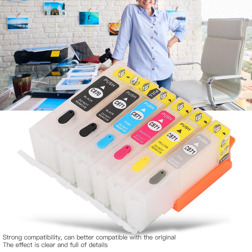 Набор картриджей с чернилами 5 цветов Аксессуары для принтера Canon PGI-870BK CLI-871BKCMYGY