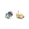 Boucles d'oreilles - LUXENTER - Nyuva - Cristal bleu - Or jaune 18k - Longueur 25,7 mm