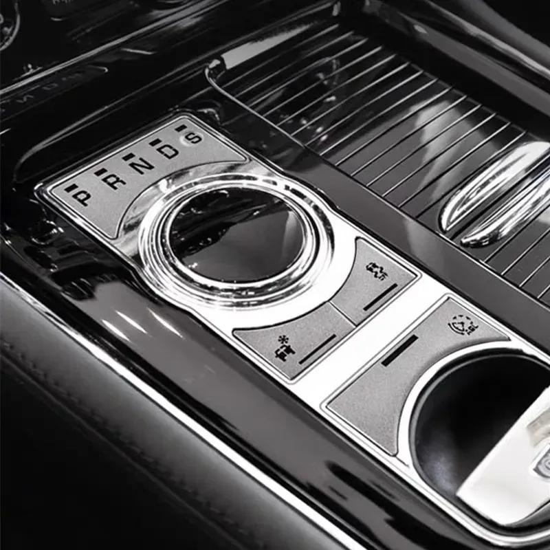 Metal Car Center Console Gear Shift Panel Button Decorative Frame Trim Sticker For Jaguar XF 2008-2015 XJ 2010-