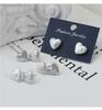 HENGSHENG 10-11mm Big Baroque Heart Shape Freshwater Pearl Stud Earrings 925 Sterling Silver Earrings Jewelry Gift for Lover