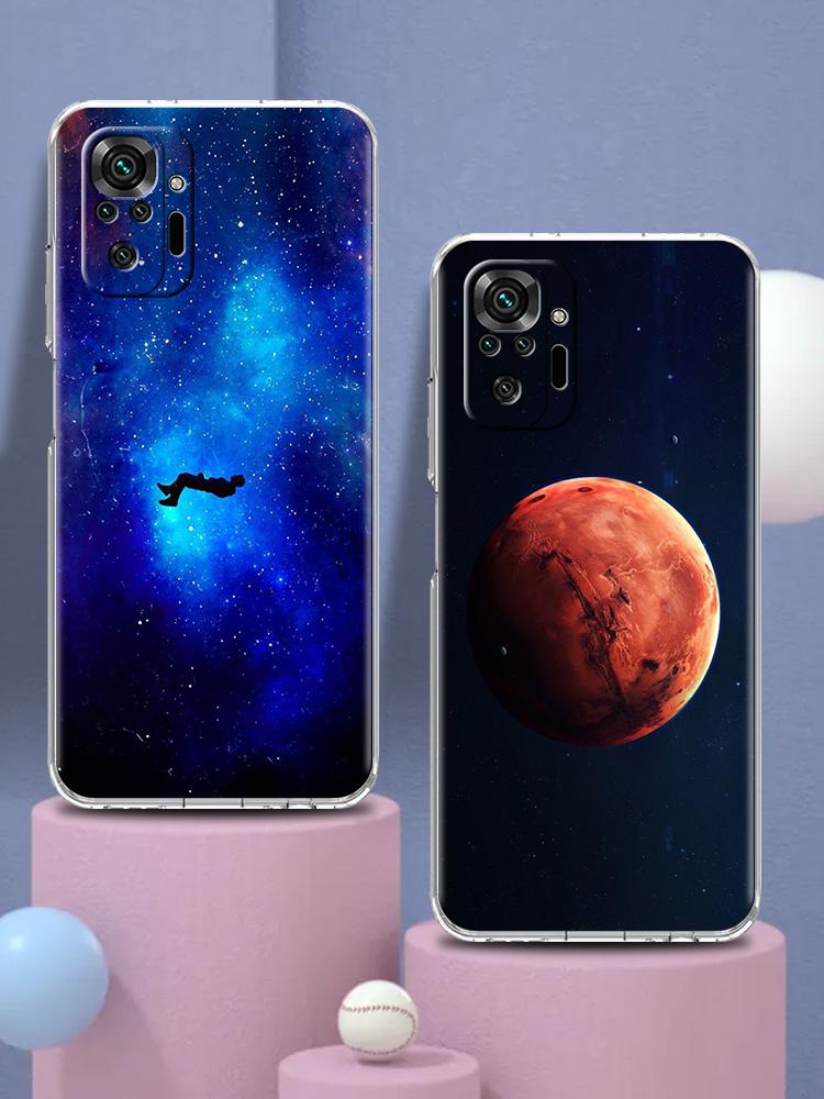 Чехол для телефона Xiaomi Poco X3 NFC M3 F3 Redmi Note 9S 9 8 10 Pro 7 8T 9C 9A 8A K40, прозрачный чехол, красочная космическая галактика Вселенная