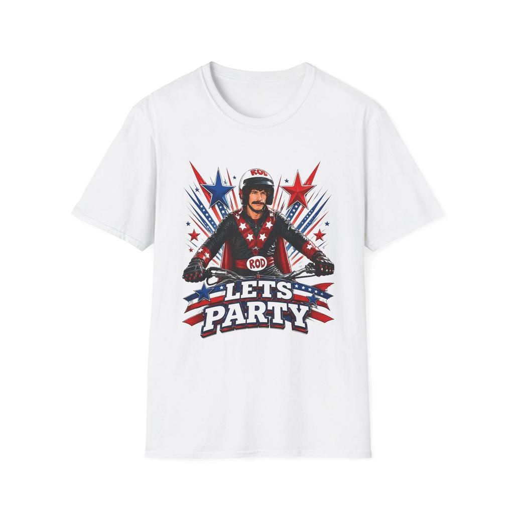 Hot Rod Stunt Rider T-Shirt | Lets Party Retro Patriotic