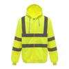 Yoko Mens Hi Visibility Full Zip Reflective Work Hoodie