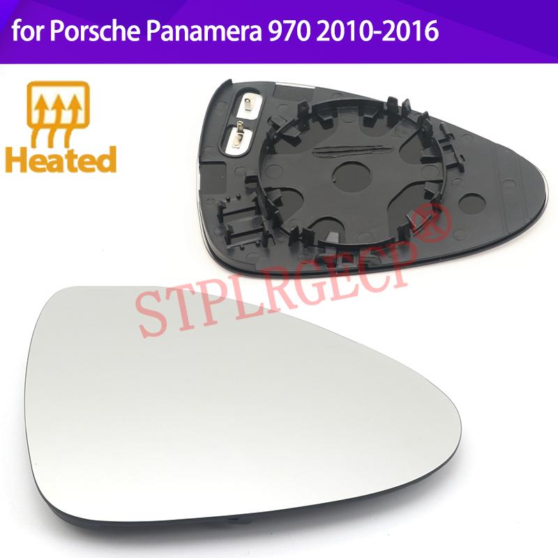 Stplrgecp Passenger Driver Side Left or Right Door Side Heated Wing Mirror Glass Lens for Porsche Panamera 970 2010-2016