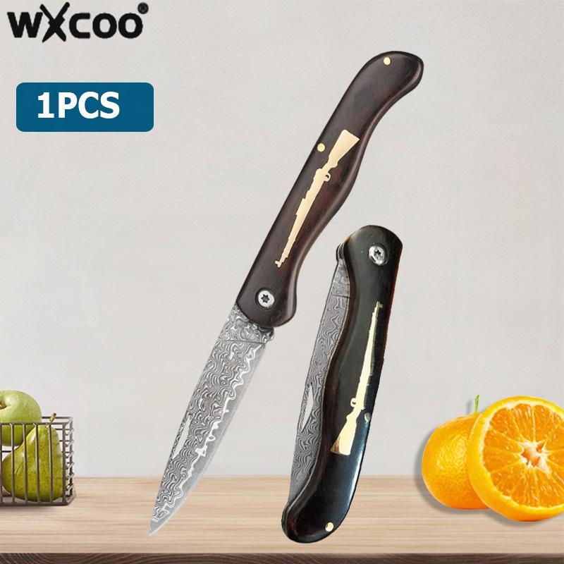 Складной нож WXCOO из нержавеющей стали, многоцелевой нож для нарезки овощей, фруктов, мяса, кухонный, идеально подходит для домашней кулинарии
