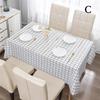 Checkered Tablecloth No Wash Waterproof Oil Dust Prevention Table Dining Cloth Checkered Coffee Mat Table Y9H7