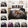 Кровать из трех частей Dark Wind Animal Leopard Panda Kit Пододеяльник из двух частей Спальня