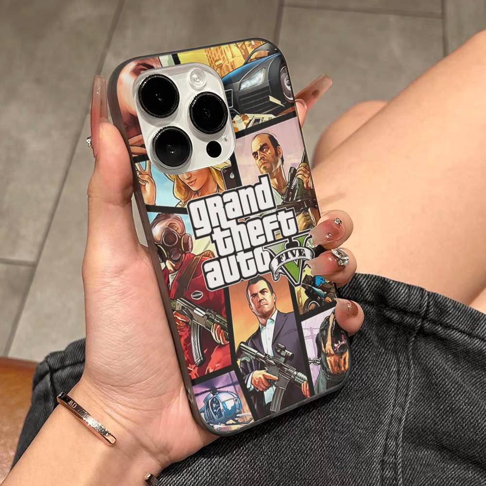 D-Decor T-Theft A-Auto G-GTA Видеоигра Для IPhone 15 16 17 14 13 12 11 Pro Max 16E 16 Plus 17 Air Гофрированный Ударопрочный Телефон