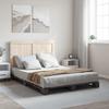 Solid Wood Bed with Headboard Gray 140x200 cm Pine