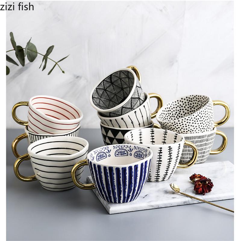 330 мл керамическая кружка с ручкой кофейная чашка послеобеденный чай чашка для молока чайные чашки молочная кружка кофейные кружки посуда для напитков чайная чашка чашки для воды
