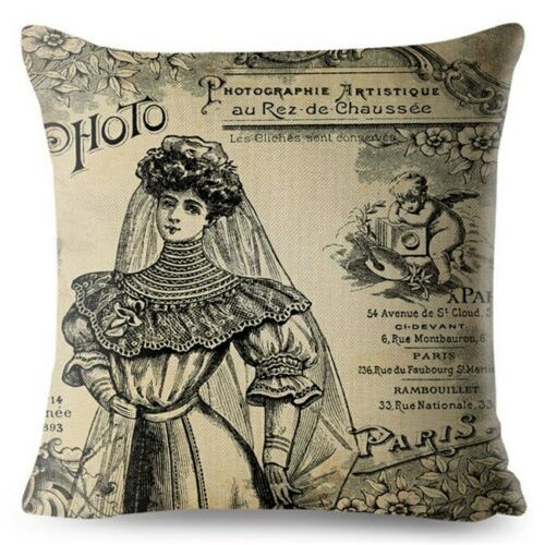 European Vintage Gothic Style Cushion Cover Flowers Print Throw Pillows Cases