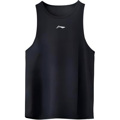 Li Ning удобный спортивный повседневный бег баскетбол фитнес свободный жилет унисекс жилеты черный серебристый LWTU014-2