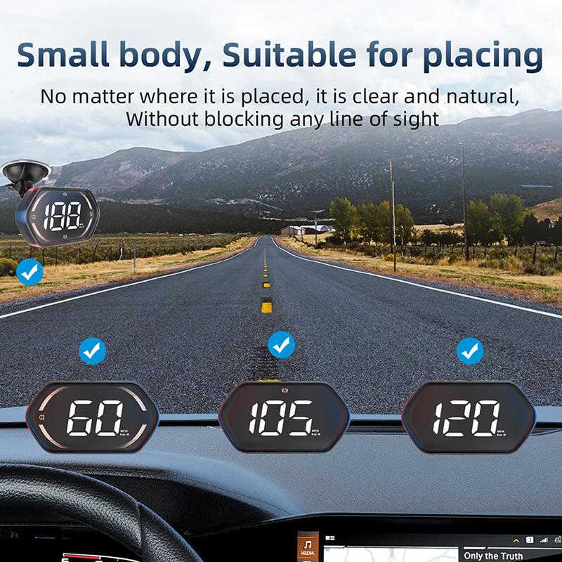 Usb Автомобильный HUD Головной Дисплей Цифровой Спидометр GPS Измеритель Скорости Км/ч Миль/ч Дисплей Для Грузовика Мотоцикла Автозапчасти Аксессуары