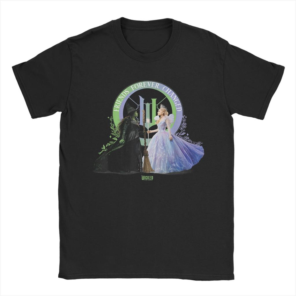 Wicked For Good Glinda and Elphaba Friends Forever Changed T Shirt TShirts Mens Cotton 5XL Clothing Short Sleeve Vintage Tops