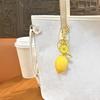 Resin Keyring Summer Vitality Lemon Shape Charm Keychain Couples Friends Key Chain Portable Car Bag Door Keychain